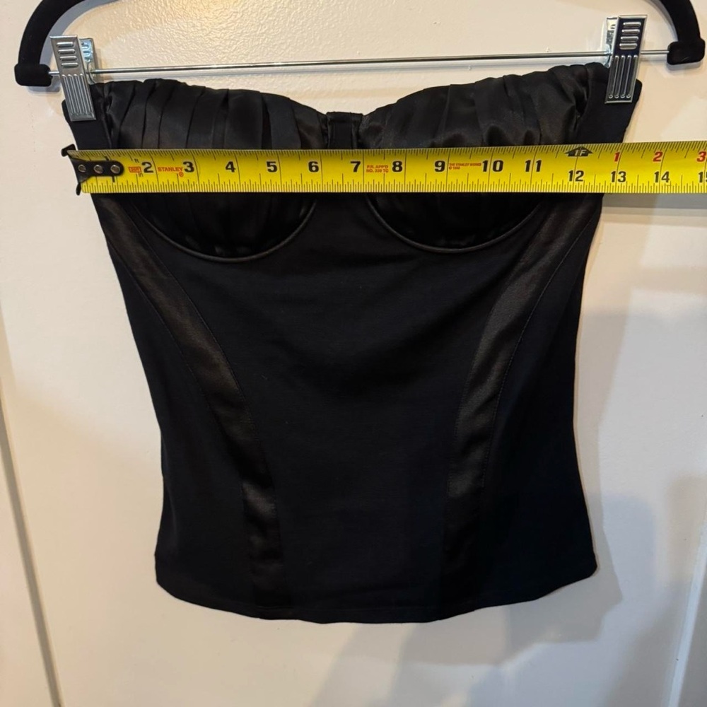 Arden B Black Satin Corset Tube Top – Size 2 - Picture 5 of 8